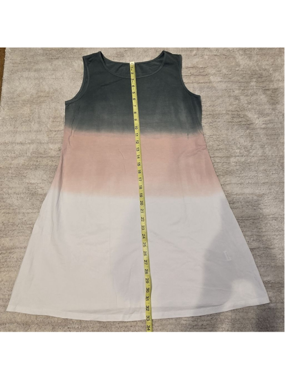 Women's Unbranded Ombre Tank Dress S White Pink - Picture 3 of 5
